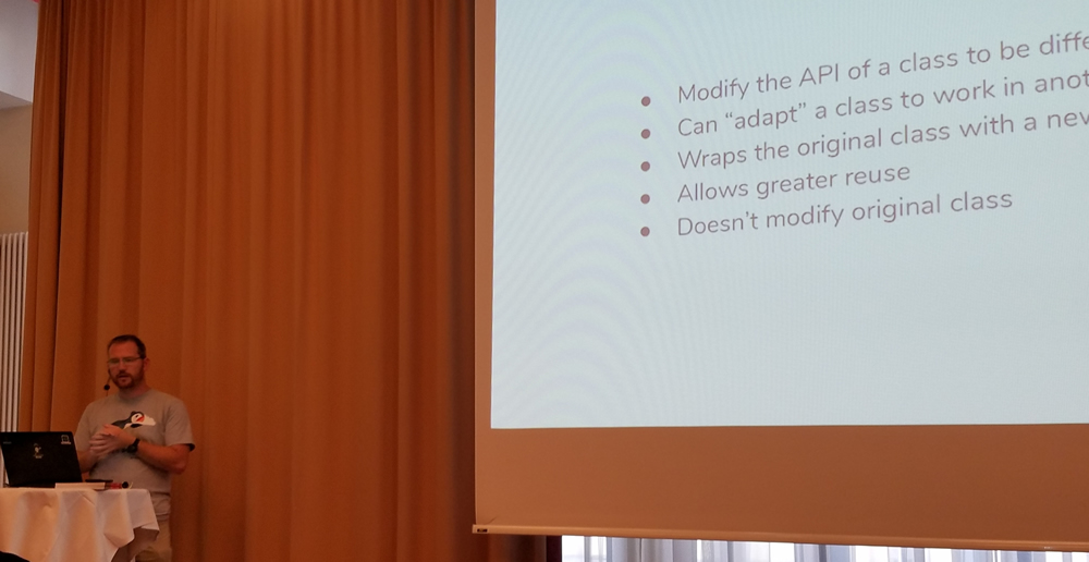 Brad Wood presenting at CFCamp 2019