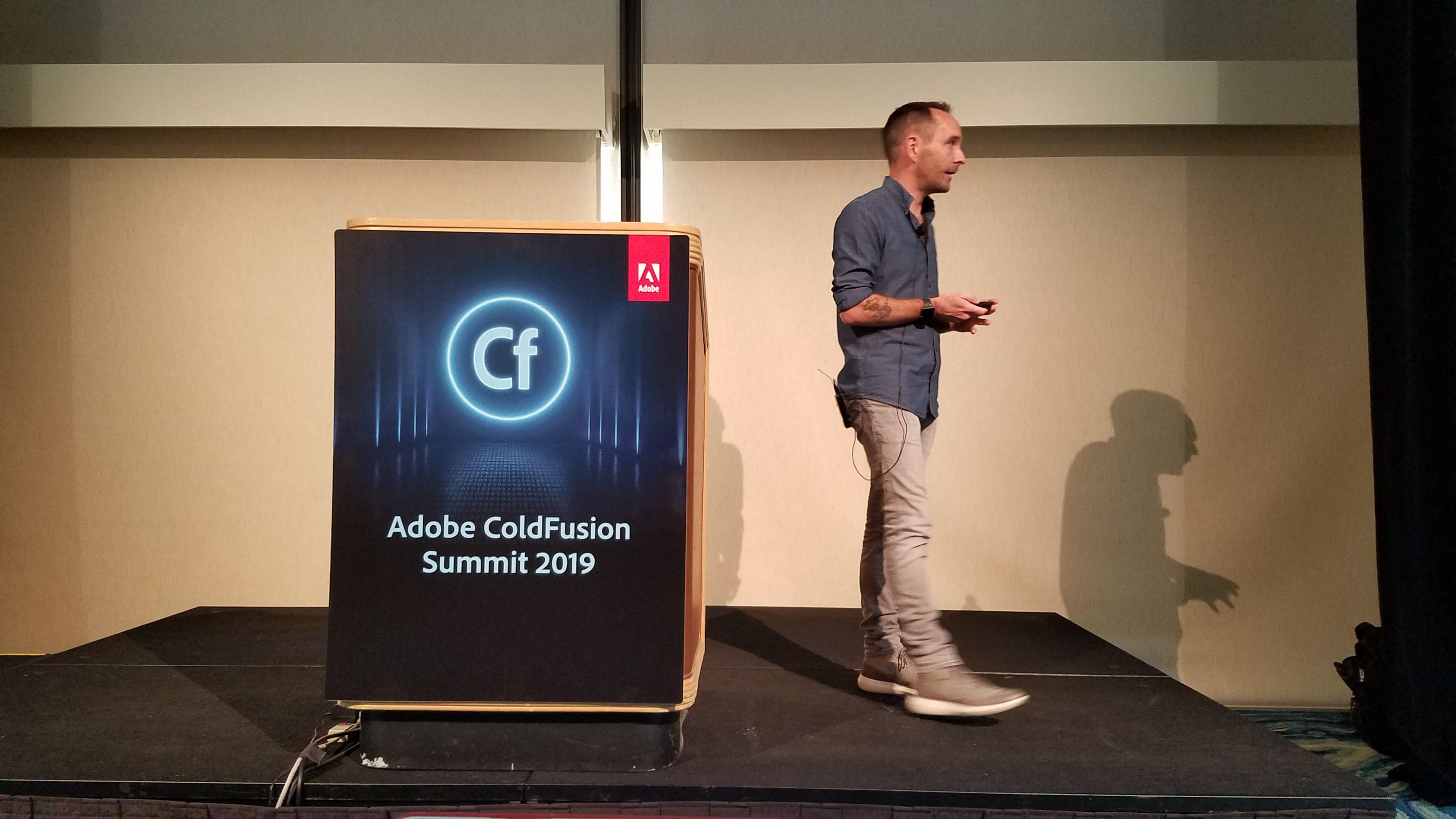 Matt Gifford speaking at ColdFusion Summit 2019