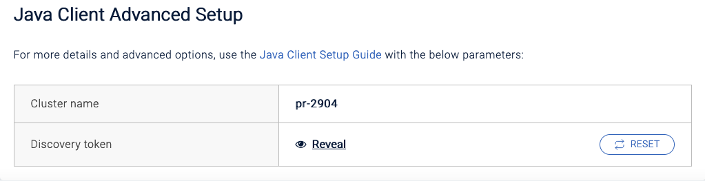 Hazelcast Java Client Setup